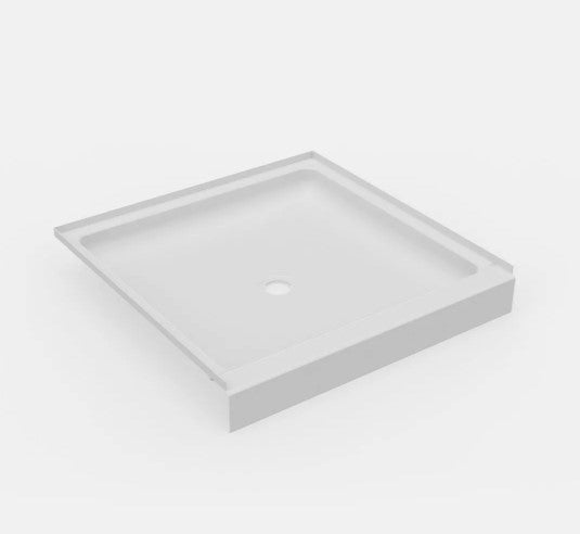 36 X 36 Alcove Shower Pan with Center Drain - White