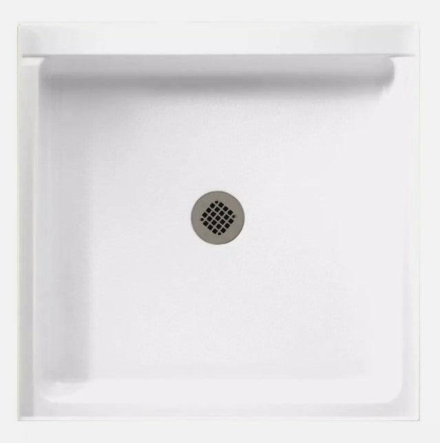 36 X 36 Alcove Shower Pan with Center Drain - White