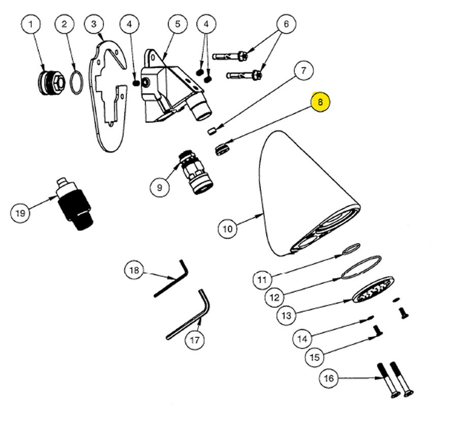 809335LF - Flow Restrictor Housing for Galvin 42020 Combo Shower Head