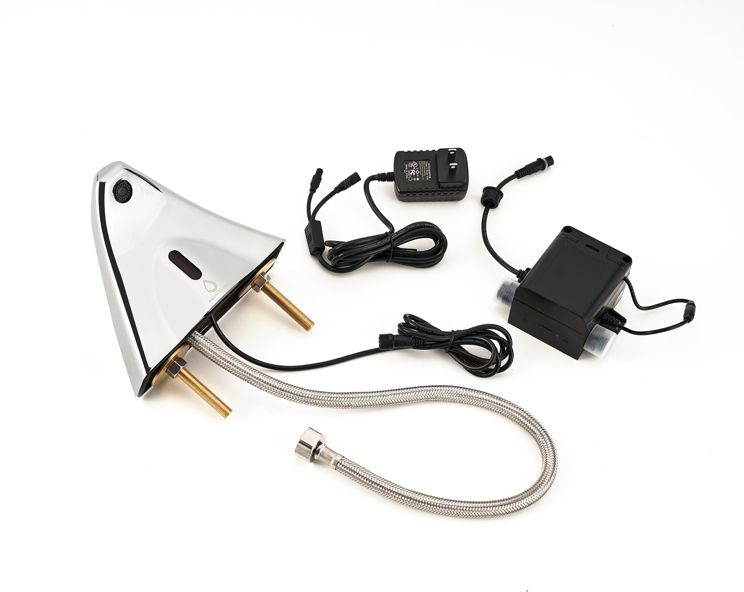 anti-ligature sensor faucet with transformer and control box