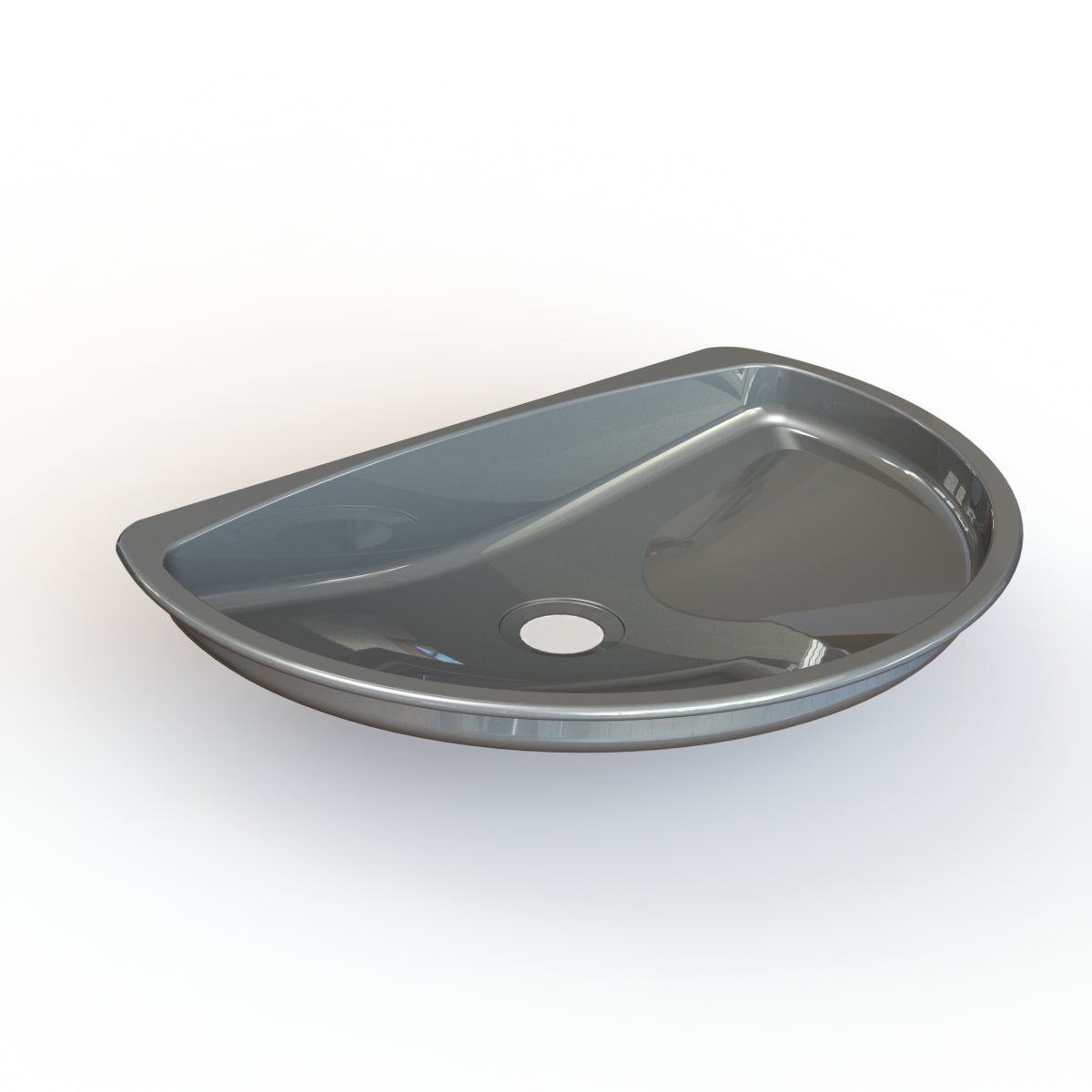 C54H - 54" Semi-circular Stainless Bowl for 5-user Sanispray Washfountain Intersan/AquaDesign