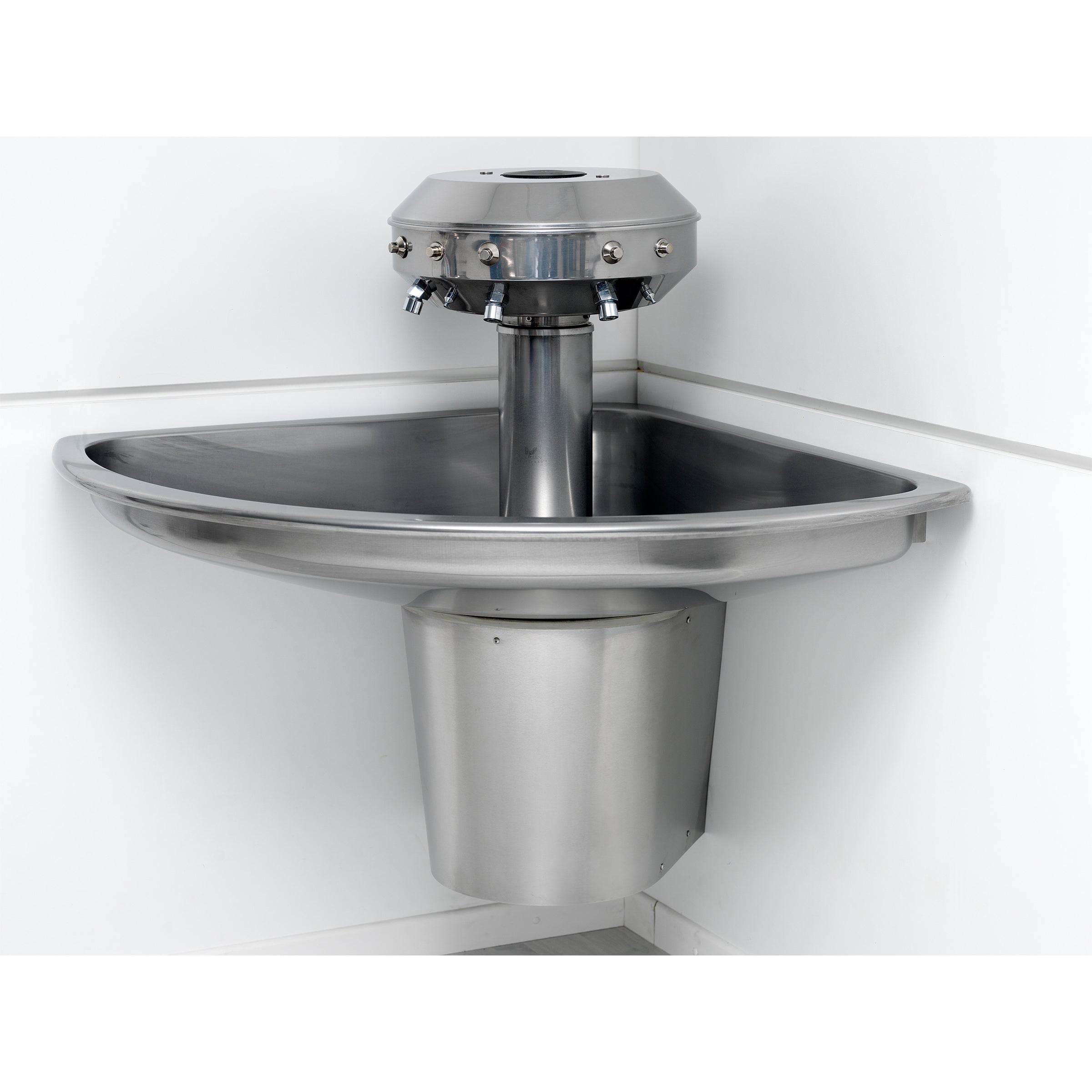 3-user Complete Individual Hand Activated Sanispray Washfountain wall hung