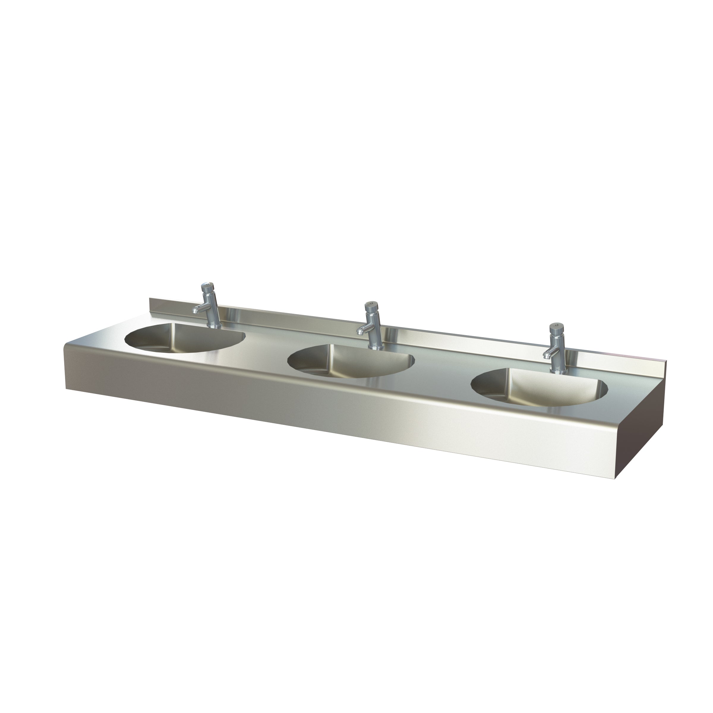 Multiset Three User Stainless Steel Hand Wash Basin/Sink Intersan/AquaDesign