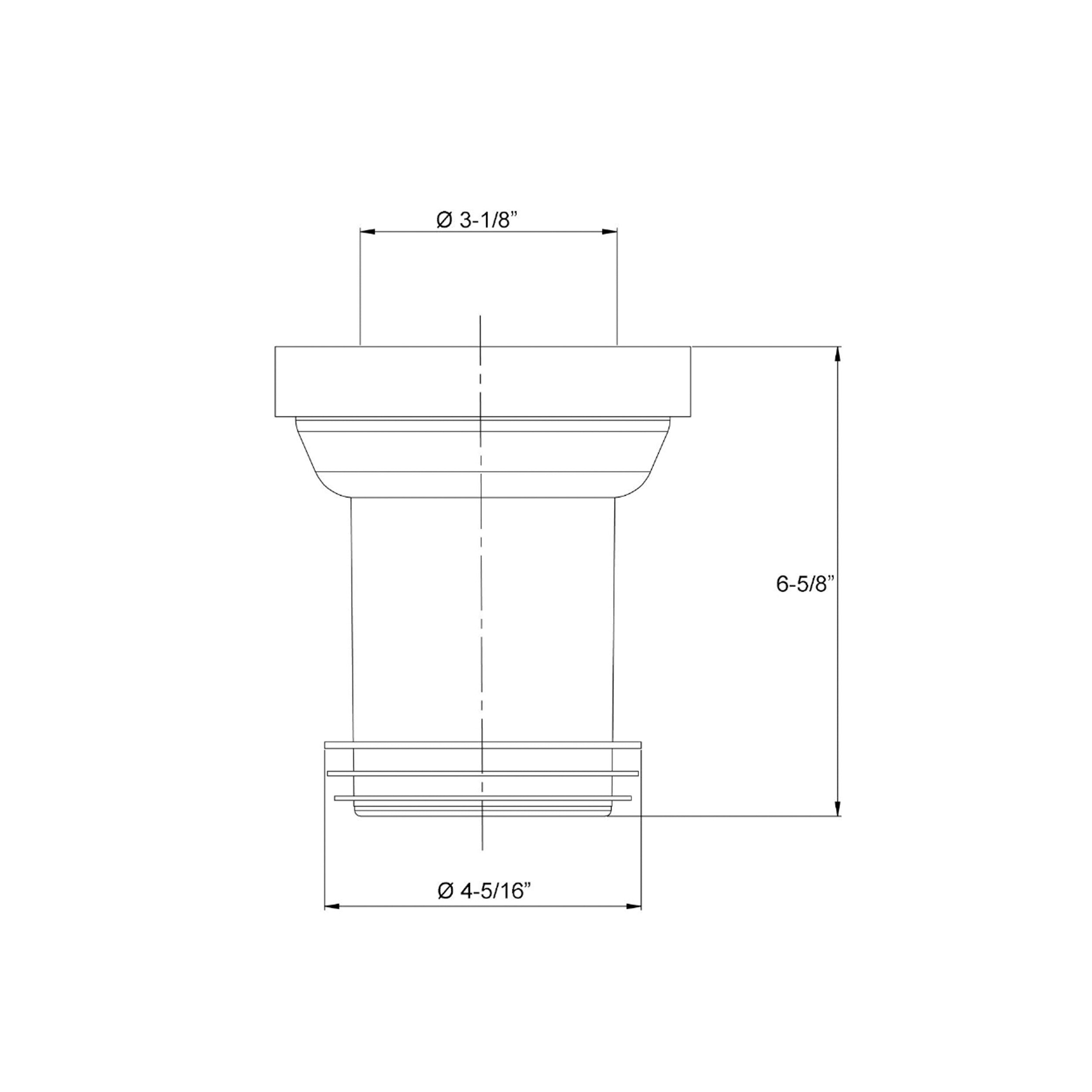 Shirt Straight Toilet Pipe Connector Intersan/AquaDesign