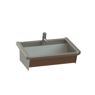 51 - Series 5.0  Washbasin Trough Sink Single User Stainless Steel Hand Wash Station
