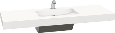 SLV01 - Single User Streamlav View Solid Surface Handwashing Lavatory