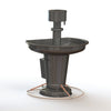 Sanispray 4-User Washfountain with Liquid Soap Dispenser and Stainless Steel Pedestal
