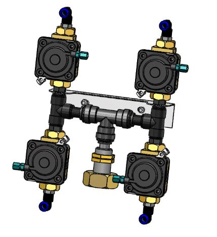 SF4PBCOL - Sanifount Manifold with Four Remote Activated Valve