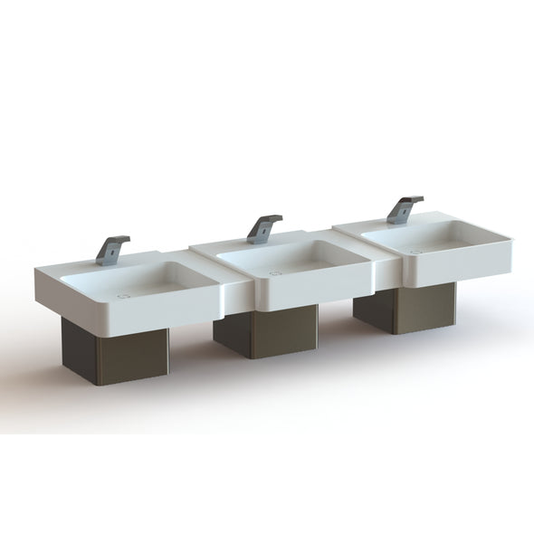 MOD20 - Modus 20" Single User Modular Solid Surface Lavatory for Public Restrooms