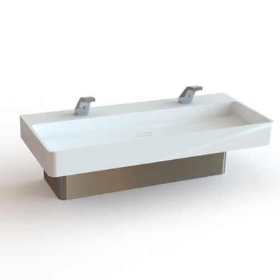 MOD50 - Modus 50" Two User Modular Solid Surface Lavatory for Public Restrooms