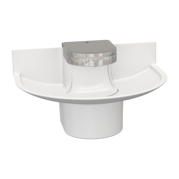 SANIF03 -Three User Solid Surface Sanifount Washfountain for Public Restrooms Sensor/Pushbutton/Touch Button