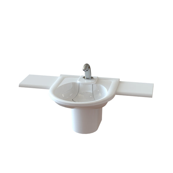 SANIW - Saniwave Single User Modular Solid Surface Lavatory System for Public Restrooms