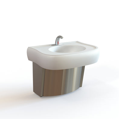 SDC01 - Solidwave Classic Single User Solid Surface Lavatory System for Public Restrooms
