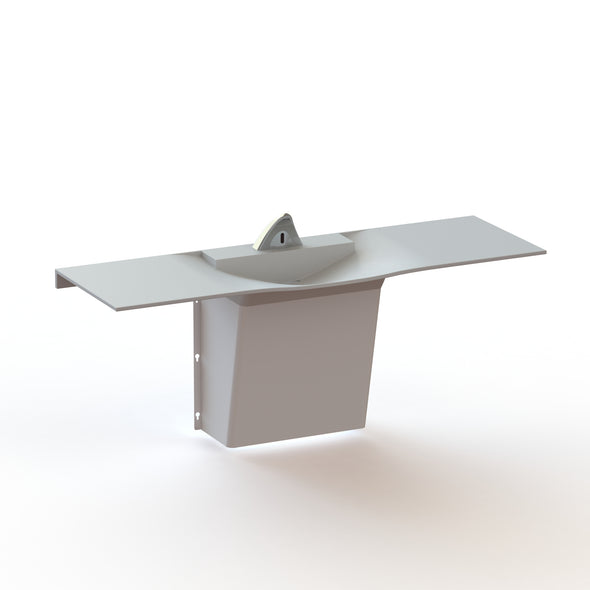 SLW01RX - Single User Streamlav Wing RX Solid Surface Behavioral healthcare Lavatory Anti-Ligature