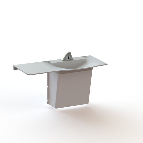 SLW01RX - Single User Streamlav Wing RX Solid Surface Behavioral healthcare Lavatory Anti-Ligature