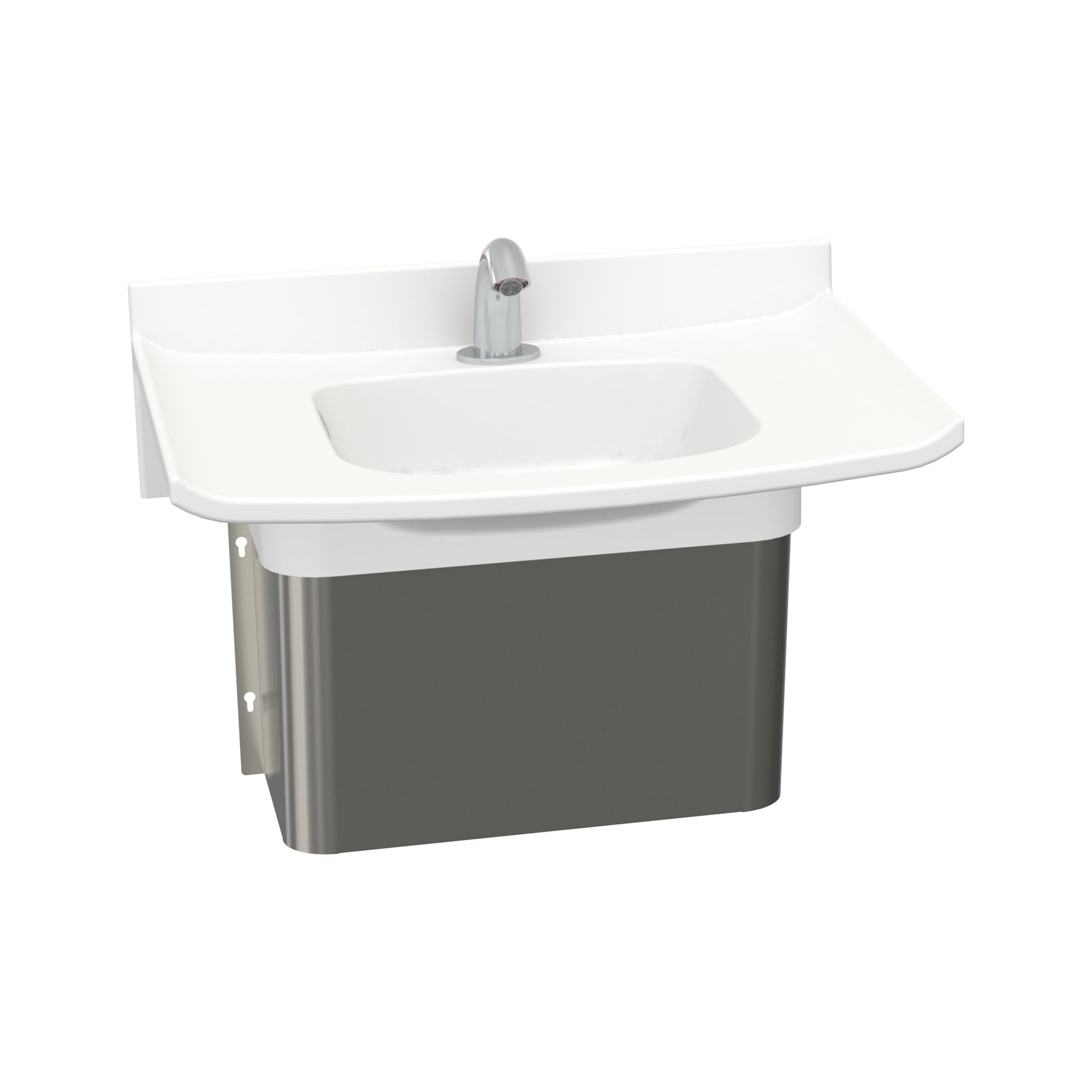 SWV1H/SWV1L - Single User Solidwave High-Low Solid Surface Handwashing Lavatory
