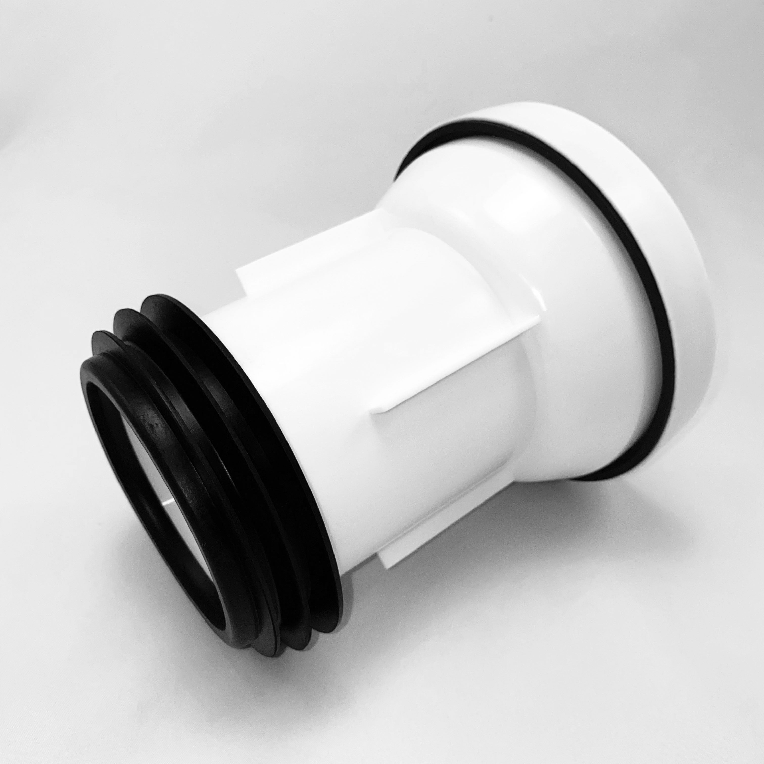 U900630 - Straight Rigid Short WC Waste Connector for 4" Outlet
